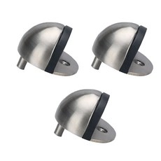 橡膠磁吸式門擋 銀色, 3個