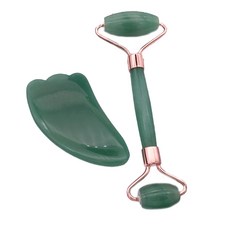 Franc-onde 玉石滾輪臉部美容按摩器 滾輪 + 刮痧板組合, 1套, 混合色