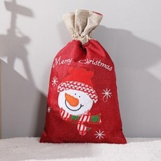 Mondspot 簡易聖誕節亞麻包裝禮物袋 YT_RB1296_MA, A