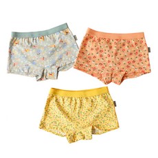 Dailylike 女童款 印花四角內褲3件組