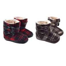 JOY MULTI 男童彩色格紋步行靴子 2入