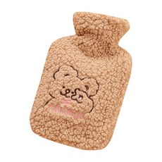快速整理防寒可愛保暖水袋 07咖啡色 餅乾熊 500ml, 1個