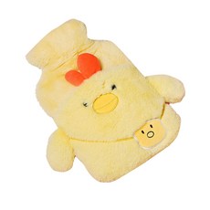 快潔生活 冬季可愛卡通保暖熱水袋 02 黃色小雞, 1個