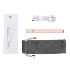큐나플러스 충전형 휴대용 미니고데기 + 파우치 QPL-CI-100, 베이비핑크