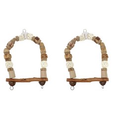 리프패럿 그네 링 횃대 타운, 혼합색상, 2개