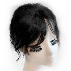 SenseModni 人毛波浪女士部分假髮 自然黑色, 黑色, 1個