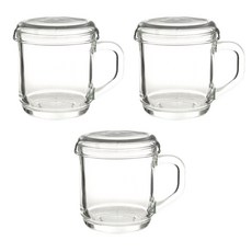 Samho Glass Lucky Glass 玻璃蓋 + 馬克杯 300ml 套組, 單一顏色, 3套