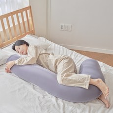 handyque 簡約L字形長款抱枕, 灰色