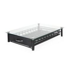 Nespresso Virtuo膠囊咖啡機適用強化玻璃抽屜收納盒 40顆, 1個