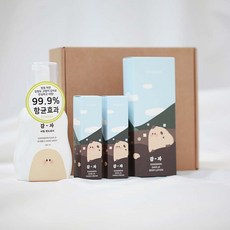 SYNODIA 禮品包裝 滋潤不粘手 江原土豆洗手液 + 護手霜 2p + 身體乳液套組, 1套