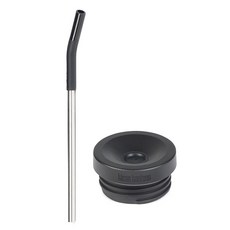 klean kanteen TKWide 寬口瓶專用吸管蓋, 黑色, 1個