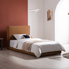 베드리움 스무디 패브릭 침대 + 7존 독립 스프링 매트리스 방문설치, 샌드카멜