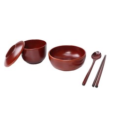 南原 梧裡木 祭祀用 飯床器 5件組, 飯碗 + 飯碗蓋 + 湯碗 + 湯匙 + 筷子 2p, 1套