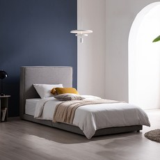 베드리움 스무디 패브릭 침대 + 7존 독립 스프링 매트리스 방문설치, 애쉬 그레이