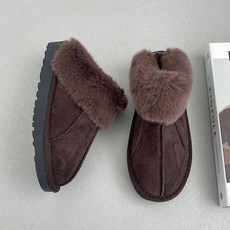 벨레페 여성용 그리프 말끔한 디자인 털 슬리퍼