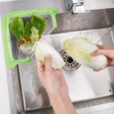 水槽食物過濾網 50入+濾網支架+膠帶組, 綠色