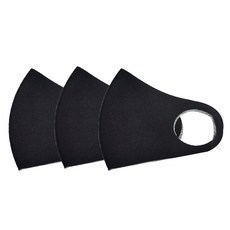 구리 CF 마스크 슬림 L, 1개입, 3개, 블랙