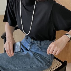레나 쇼트 슬리브 폴라 티셔츠