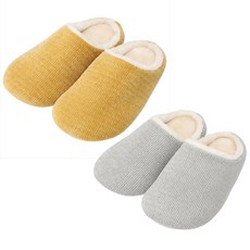 [쿠팡수입] 니토리 거실화 셔닐 2종 세트, 옐로우, 그레이, 1개