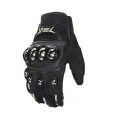 運動自行車不鏽鋼騎行觸控螢幕防護手套 雙手一組, 黑色