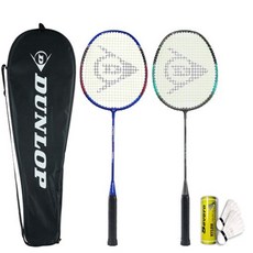 DUNLOP Nitro Star 羽球拍 + 尼龍羽毛球 2入組, 單一商品, 1套