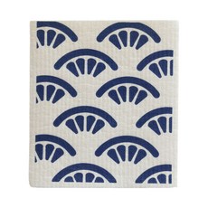 快速家務 廚房加厚木漿棉抹布 14 藍色圖案, 1個