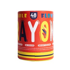 FLOWER MONACO 安全可水洗蠟筆, 48色, 1個