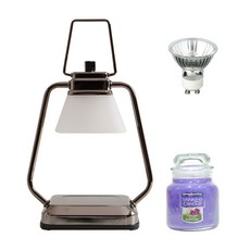 KAENDEULMAM 可定時迷你融蠟燈+鹵素燈泡+香氛蠟燭 S號, Lilac Blossom, 黑珍珠(蠟燭加熱器)