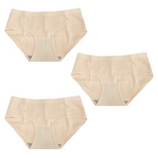 미퓨어 흰라인 면 코튼 무봉제 노라인 팬티 3p