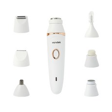 본덱 7 in 1 전기제모기 뷰티 세트 화이트, VD-BS1000W, 제모면도기