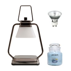 타이머 스퀘어 미니 캔들워머 + 양키 캔들 스몰자 세트, 비치워크, 블랙펄