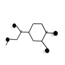 北歐風多功能掛勾 H0615, 黑色, 1個