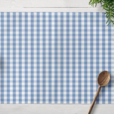Quicksalim 藍色系列亞麻餐墊廚房十字架 32 x 21cm, 2, 1個