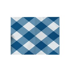 Quicksalim 藍色系列亞麻餐墊廚房十字架 32 x 42cm, 1個, 6