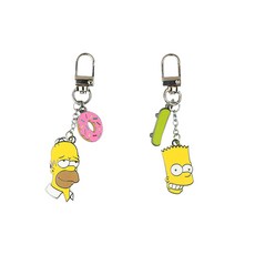 Hm Plus 辛普森家庭金屬鑰匙圈, 荷馬+霸子, 2入