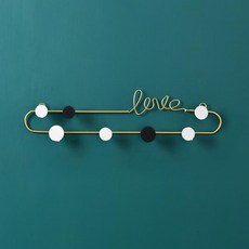 鐵製字母設計牆面掛鉤, 1個, 02 黃金之戀 7