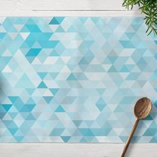 快潔生活 藍色系列 棉質餐墊 廚房巾 32 x 42 cm, 1個, 07