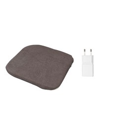 DAEHAN 便攜3段溫控遙控器USB單人電熱坐墊 DH-HEAT+USB充電器 5.0V 2.0A, 靠墊（40 x 40 厘米）, 深棕色