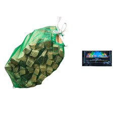 정성이가득 불멍 캠핑 참나무장작 10kg + 매직파이어 25g 세트, 캠핑장작10kg
