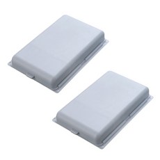 抽屜型桌下收納盒, 2個, 灰色