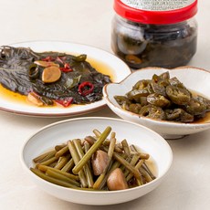 아라 간장장아찌 3종 간장깻잎지 250g + 간장고추지 250g + 간장마늘쫑 250g, 1세트