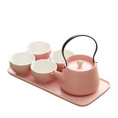 MAYTWO 便攜式陶瓷茶杯組 粉色, 6種, 1組
