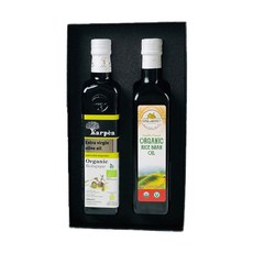 特級初榨冷壓橄欖油+糙米油禮盒組, 1套