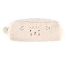 柔軟毛絨鉛筆盒, 米色羊, 1個