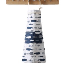 에이스 체크 패브릭 앞치마 60 x 77 cm, A12, 1개