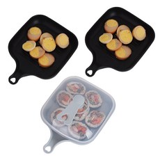 클래스 쁘띠끄 사각 앞접시 2종 + 뚜껑 세트, 1세트, 앞접시 블랙 2p + 그레이 + 뚜껑 랜덤발송