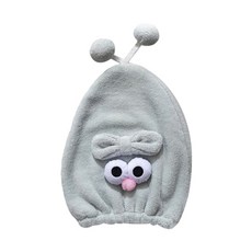 Minsung Company 貓咪吸水快乾頭巾, 灰色, 1個