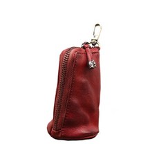 Dibest男款皮革復古鑰匙套, 紅色的, 1個