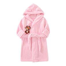 깜찍한 캐릭터가 있는 샤워가운 100cm, 송아지(핑크), 1개