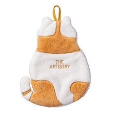 貓咪造型擦手巾, 黃色, 1入